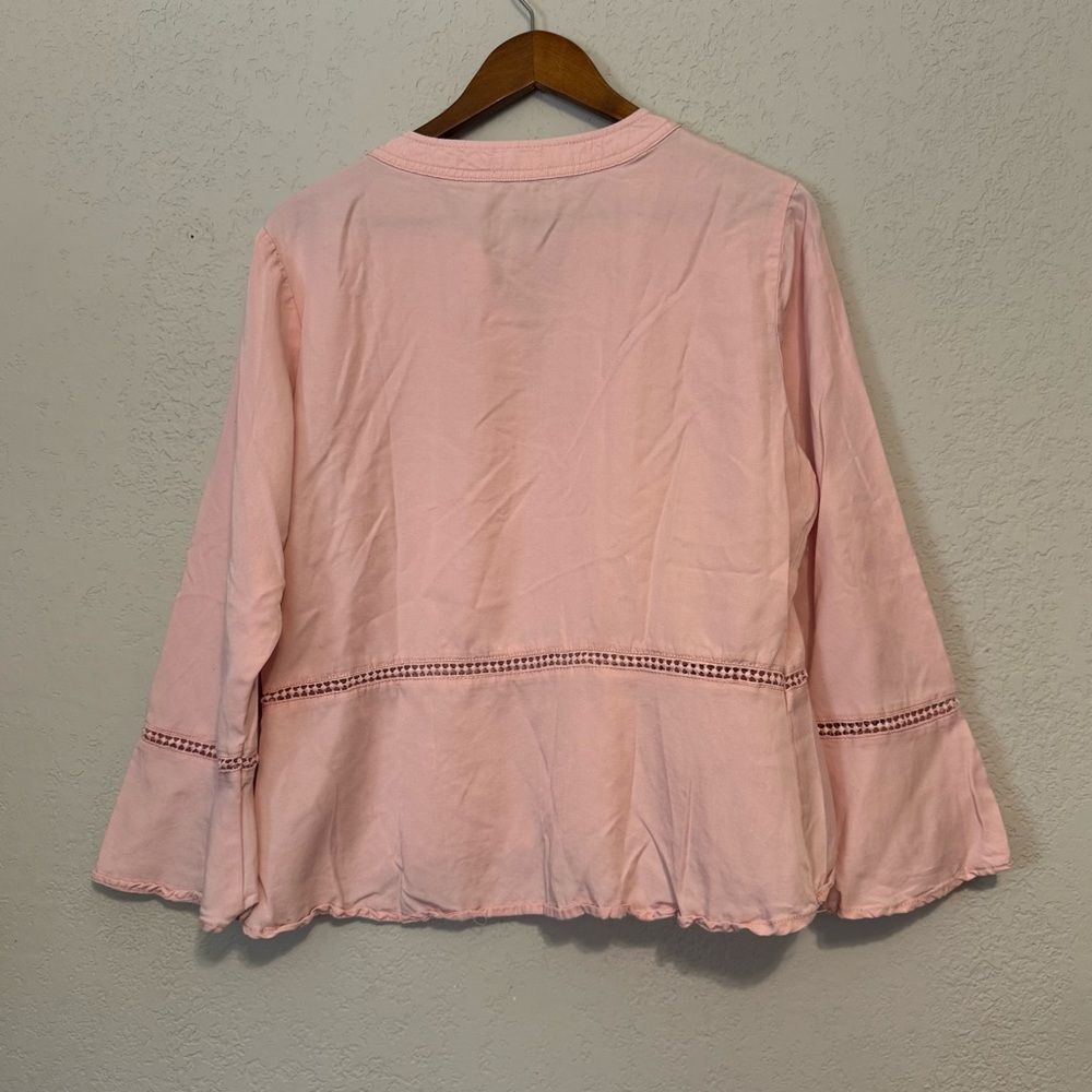 Light Pink Long Sleeve Blouse - Picture 6 of 6